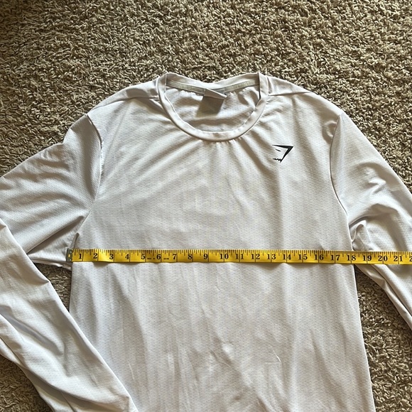 Gymshark Men’s White Long Sleeve Tee - Picture 4 of 5